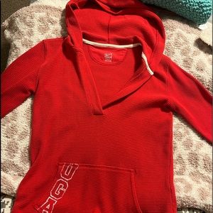 Womens Nike Long Sleeve waffle type hoodie